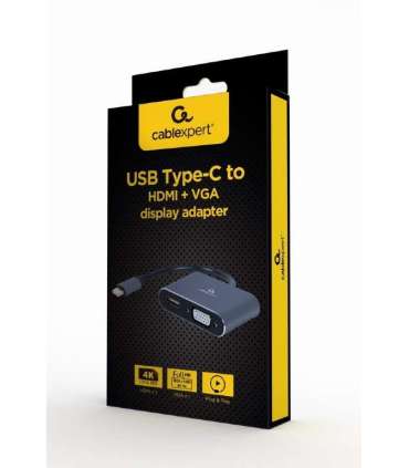 Cablexpert USB Type-C to HDMI and VGA display adapter A-USB3C-HDMIVGA-01 USB Type-C