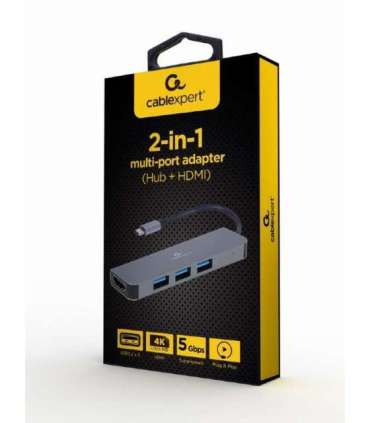 Cablexpert USB Type-C 2-in-1 multi-port adapter (Hub + HDMI) A-CM-COMBO2-01 USB Type-C