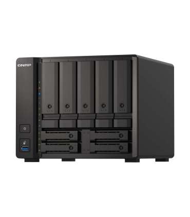 QNAP 9-Bay QuTS hero NAS TS-H973AX-8G Up to 9 HDD/SSD Hot-Swap AMD Ryzen Ryzen V1500B Quad-Core Processor