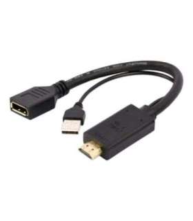 Cablexpert Active 4K HDMI to DisplayPort Adapter A-HDMIM-DPF-01 Black DisplayPort Female HDMI Male (Type A) |