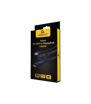 Cablexpert Active 4K HDMI to DisplayPort Adapter A-HDMIM-DPF-01 Black DisplayPort Female HDMI Male (Type A) |