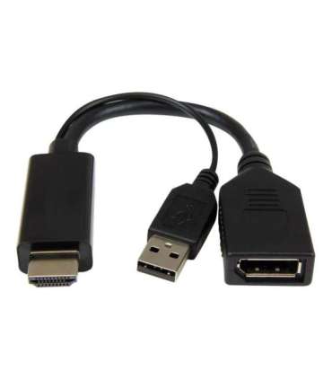 Cablexpert Active 4K HDMI to DisplayPort Adapter A-HDMIM-DPF-01 Black DisplayPort Female HDMI Male (Type A) |