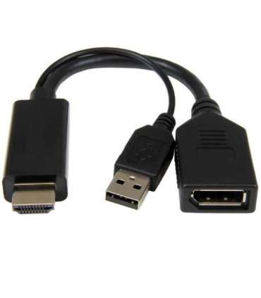 Cablexpert Active 4K HDMI to DisplayPort Adapter A-HDMIM-DPF-01 Black DisplayPort Female HDMI Male (Type A) |