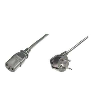 Digitus Power Cord Cable Power Cord, Schuko (CEE 7/7 ) 90ø angled - C13 M/F, H05VV-F3G 0.75qmm Black