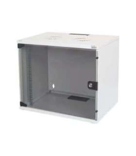Digitus 7U wall mounting cabinet DN-19 07U-S-1 Grey Safety class rating IP20. Lockable safety-glass door. 200°