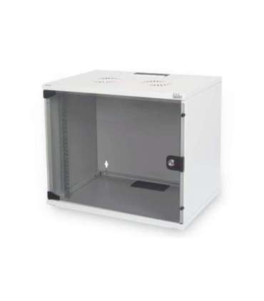 Digitus 7U wall mounting cabinet DN-19 07U-S-1 Grey Safety class rating IP20. Lockable safety-glass door. 200°