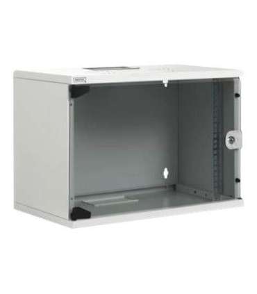 Digitus 9U wall mounting cabinet DN-19 09-U-S-1 Grey Safety class rating IP20. Lockable safety-glass door. 200°