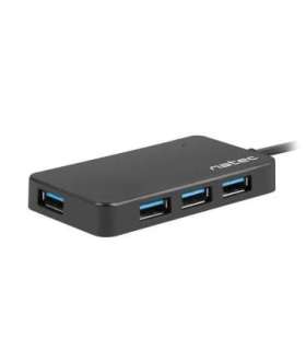 Natec 4 Port Hub With USB 3.0 Moth NHU-1342 Black 0.15 m