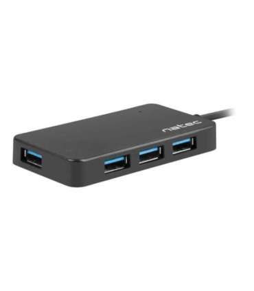 Natec 4 Port Hub With USB 3.0 Moth NHU-1342 Black 0.15 m