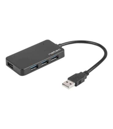 Natec 4 Port Hub With USB 3.0 Moth NHU-1342 Black 0.15 m