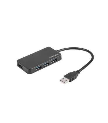 Natec 4 Port Hub With USB 3.0 Moth NHU-1342 Black 0.15 m