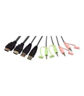 Aten 2-Port USB 4K HDMI Cable KVM Switch with Remote Port Selector CS22H-AT