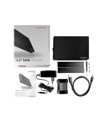 AXAGON Compact aluminum USB 3.2 Gen 1 external box SATA intended for 3.5" HDD EE35-XA3