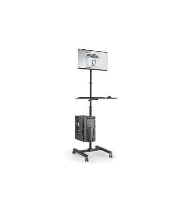 Digitus Mobile workstation with individual height adjustment DA-90374 Monitor Mount, PC Holder 17-32 " Black