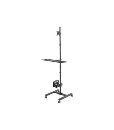 Digitus Mobile workstation with individual height adjustment DA-90374 Monitor Mount, PC Holder 17-32 " Black