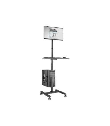 Digitus Mobile workstation with individual height adjustment DA-90374 Monitor Mount, PC Holder 17-32 " Black