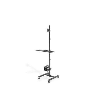 Digitus Mobile workstation with individual height adjustment DA-90374 Monitor Mount, PC Holder 17-32 " Black