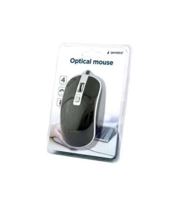 Gembird Optical USB mouse MUS-4B-06-BS Optical mouse Black/Silver