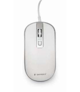 Gembird Optical USB mouse MUS-4B-06-WS Optical mouse White/Silver