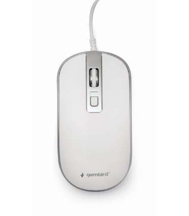 Gembird Optical USB mouse MUS-4B-06-WS Optical mouse White/Silver
