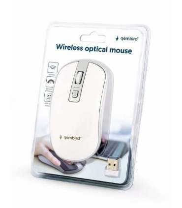 Gembird Wireless Optical mouse MUSW-4B-05 Optical mouse USB White