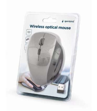 Gembird Wireless Optical mouse MUSW-6B-02-BG Optical mouse USB Black-Spacegrey