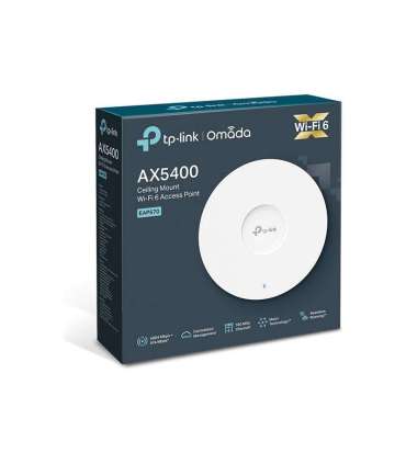 TP-LINK AX5400 Ceiling Mount WiFi 6 Access Point EAP670 802.11ax 2.4 + 5 GHz 574 + 4804 Mbit/s Ethernet LAN