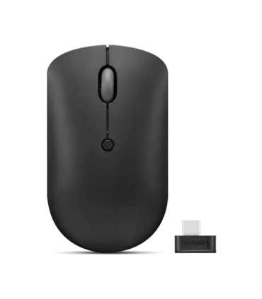Lenovo Wireless Compact Mouse 400 Red optical sensor Wireless 2.4G Wireless via USB-C receiver Black 1