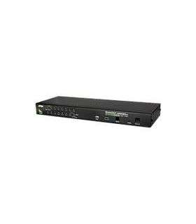 Aten 16-Port PS/2-USB VGA KVM Switch with Daisy-Chain Port and USB Peripheral Support CS1716A