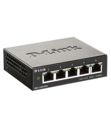 D-Link Smart Managed Switch DGS-1100-05V2/E Managed L2 Rackmountable Gigabit Ethernet (copper) ports quantity