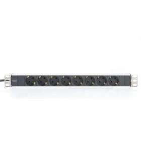 Aluminum outlet strip with 8 safety outlets DN-95401 Sockets quantity 8