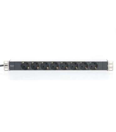 Aluminum outlet strip with 8 safety outlets DN-95401 Sockets quantity 8