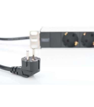 Aluminum outlet strip with 8 safety outlets DN-95401 Sockets quantity 8