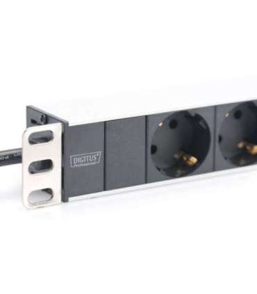 Aluminum outlet strip with 8 safety outlets DN-95401 Sockets quantity 8