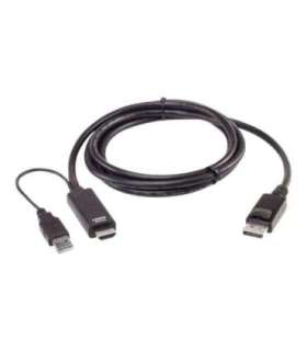 Aten 2L-7D02HDP True 4K 1.8M HDMI to DisplayPort Cable Aten True 4K 1.8M HDMI to DisplayPort Cable 2L-7D02HDP