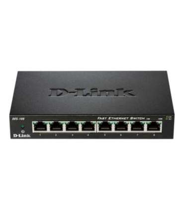 D-Link Ethernet Switch DES-108/E Unmanaged Desktop 10/100 Mbps (RJ-45) ports quantity 8 60 month(s)