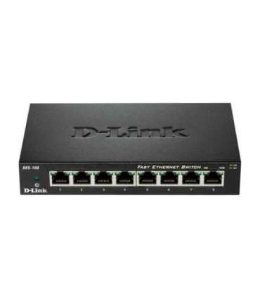 D-Link Ethernet Switch DES-108/E Unmanaged Desktop 10/100 Mbps (RJ-45) ports quantity 8 60 month(s)