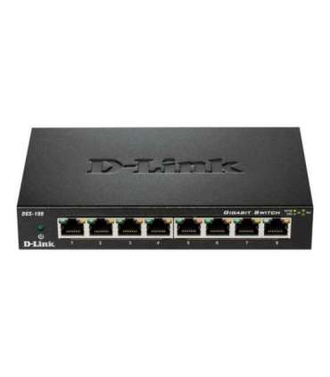 D-Link Switch DGS-108/E Unmanaged Desktop Gigabit Ethernet (copper) ports quantity 8 60 month(s)