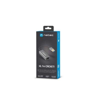 Natec Ethernet Adapter, Cricket USB 3.0, USB 3.0 to RJ45, Black Natec Ethernet Adapter Network Card NNC-1924