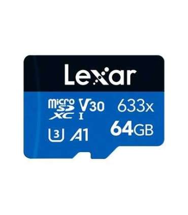 Lexar 64GB High-Performance 633x microSDHC UHS-I, up to 100MB/s read 20MB/s write Lexar Memory card |