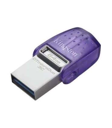 Kingston DataTraveler DT Micro Duo 3C 64 GB USB Type-C and Type-A Purple