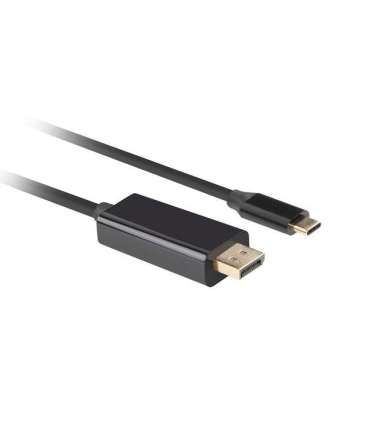 Lanberg USB-C to DisplayPort Cable, 1 m 4K/60Hz, Black Lanberg USB-C to DisplayPort Cable CA-CMDP-10CU-0010-BK 1
