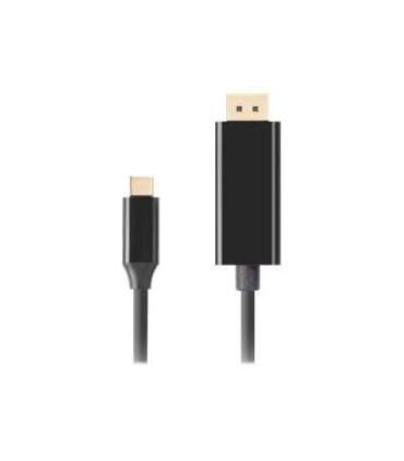 Lanberg USB-C to DisplayPort Cable, 1 m 4K/60Hz, Black Lanberg USB-C to DisplayPort Cable CA-CMDP-10CU-0010-BK 1