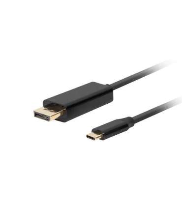 Lanberg USB-C to DisplayPort Cable, 1 m 4K/60Hz, Black Lanberg USB-C to DisplayPort Cable CA-CMDP-10CU-0010-BK 1