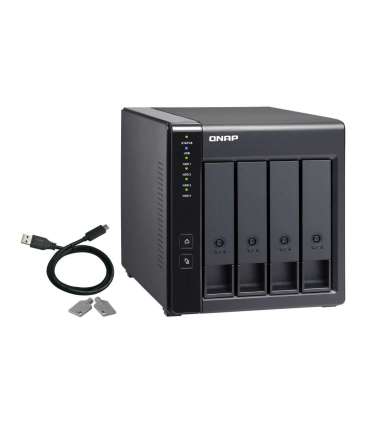 QNAP 4-Bay TR-004 Up to 4 HDD/SSD Hot-Swap Micro processor with hardware RAID