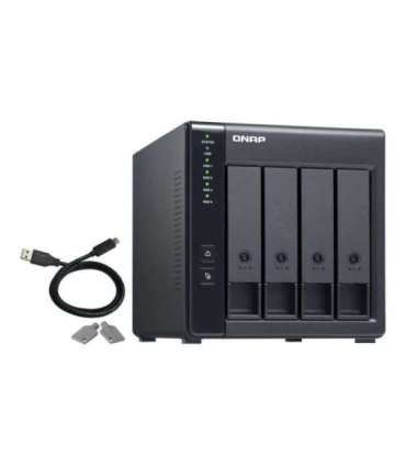 QNAP 4-Bay TR-004 Up to 4 HDD/SSD Hot-Swap Micro processor with hardware RAID