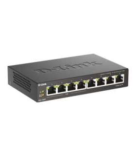 D-Link 8-Port Gigabit PoE Switch (4xPoE) DGS-1008P Unmanaged Desktop Power supply type External