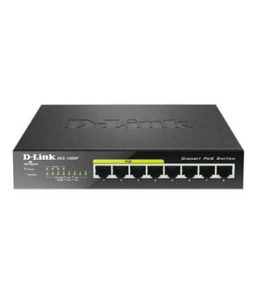 D-Link 8-Port Gigabit PoE Switch (4xPoE) DGS-1008P Unmanaged Desktop Power supply type External