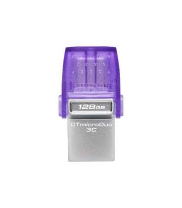 Kingston DataTraveler DT Micro Duo 3C 128 GB USB Type-C and Type-A Purple