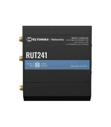 LTE Router RUT241 802.11n 10/100 Mbit/s Ethernet LAN (RJ-45) ports 2 Mesh Support No MU-MiMO No 2G/3G/4G |